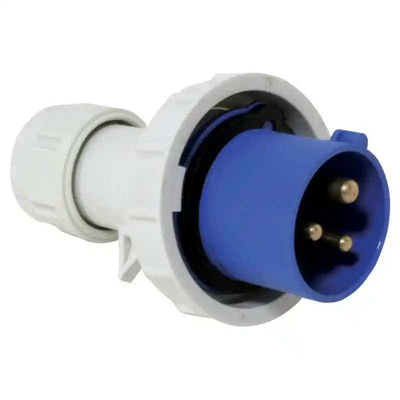 Lalizas Erkek Fiş Güvenlik Halkalı 16A 220-240V Mavi