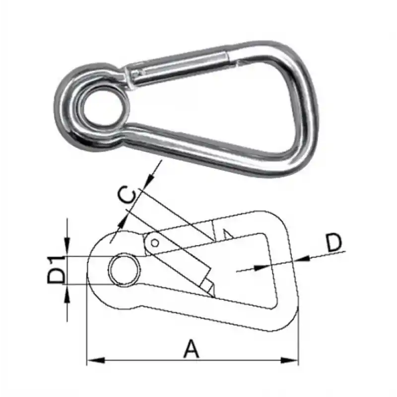 GENİŞ AÇILI KARABİNA, GÖZLÜ 8X80MM