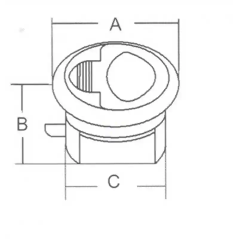 Gömme kulp kilitli 60mm