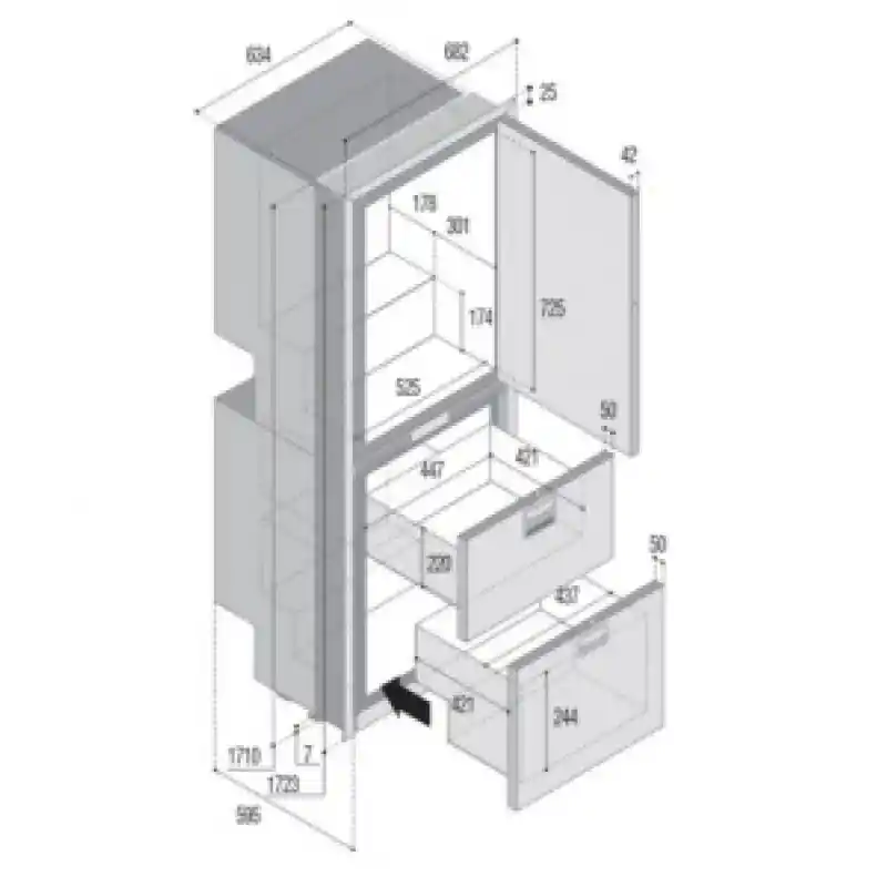 Hepsi Bir Arada Buzdolabı. Model Drw360a
