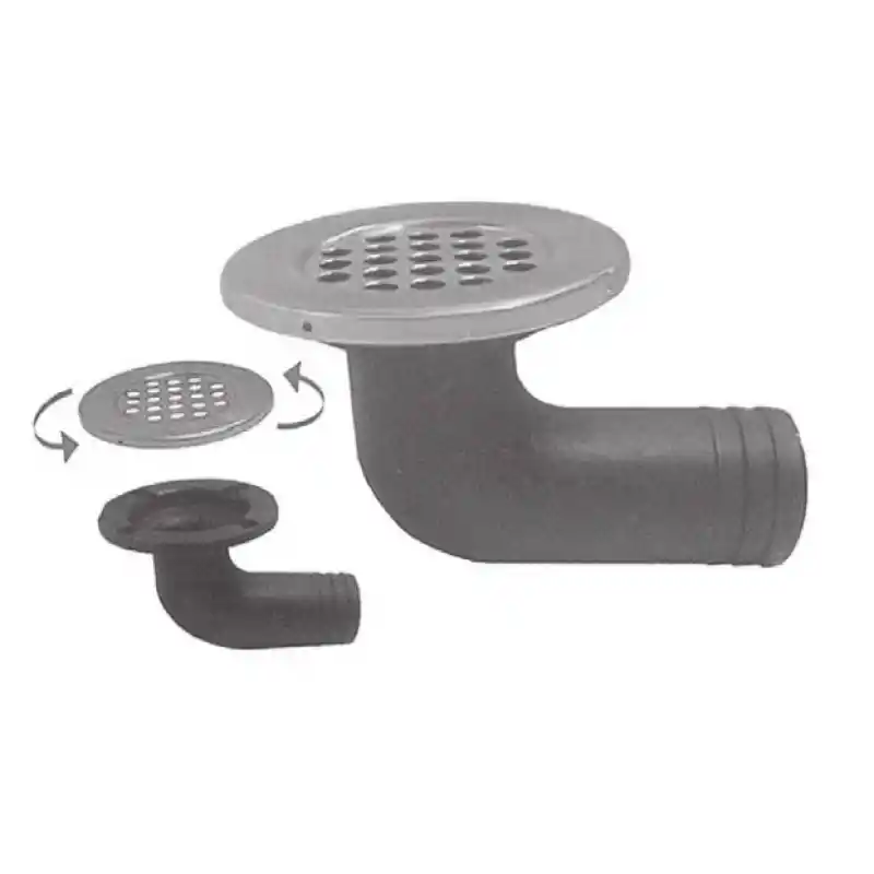 Krom Flanşlı Plastik Yer Süzgeçi 38 mm