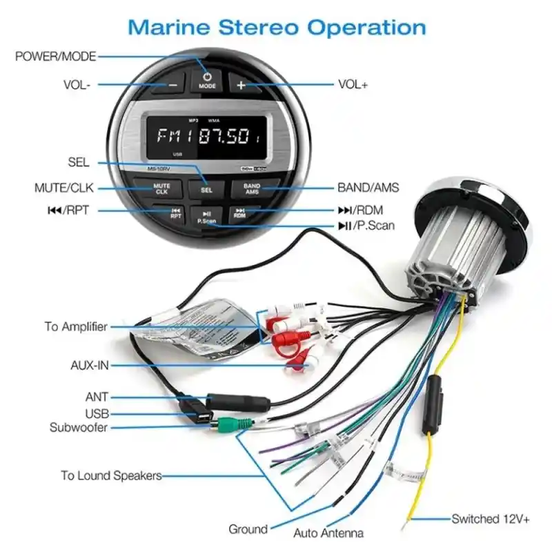 Labarka MS-10RV USB Girişli Bluetoothlu Marine Teyp