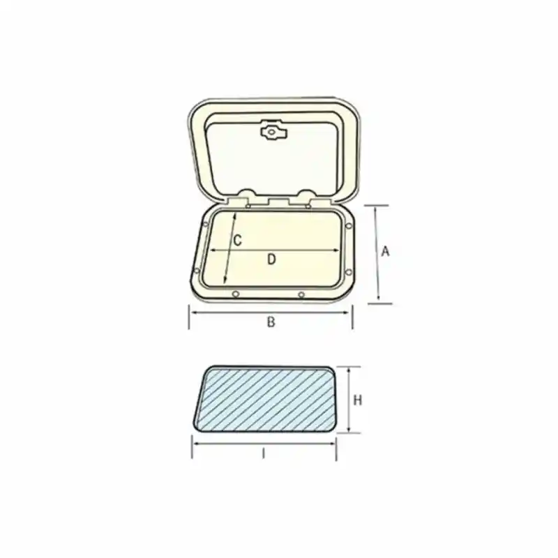 Nuova Rade Dikdörtgen Plastik Hatch 27X45cm