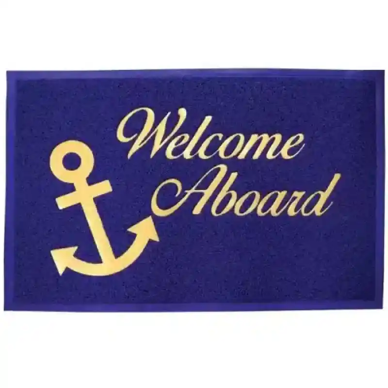 WelcomeMat,Destek Yüzlü,Pvc Mavi 40 X 60Cm