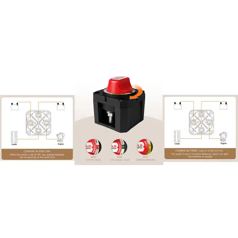 Seaflo Akü Şalteri 12-24V Çift Devreli 300 Amp