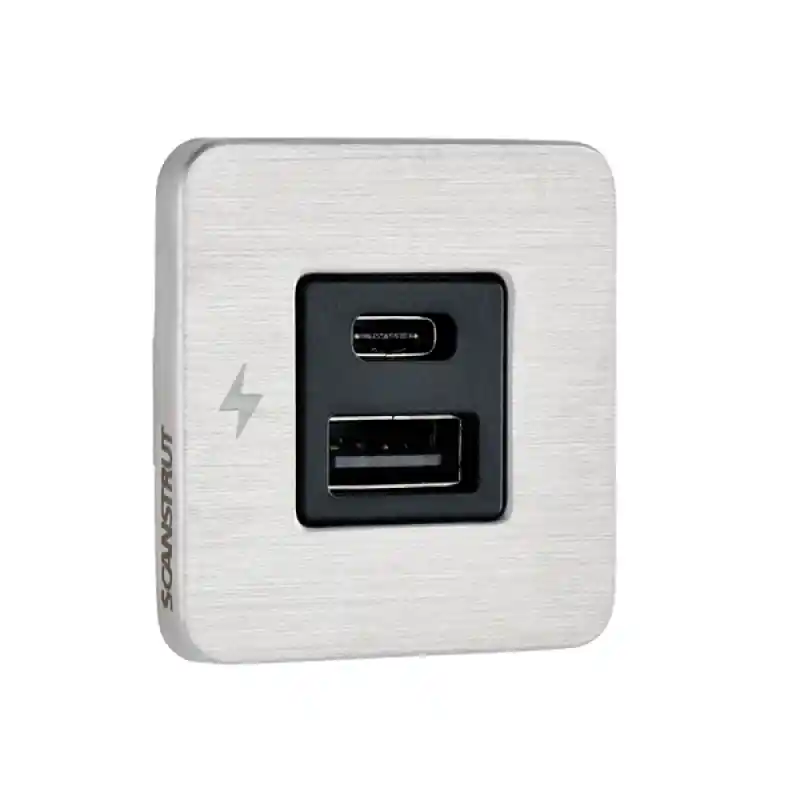 TILE-USB-A/USB-C ŞARJ SOKETİ, PASL. ÇERÇEVE