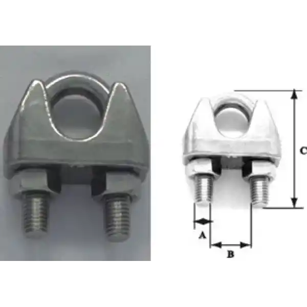 Lalizas 91847 AISI 316 Paslanmaz Çelik Halat Klemensi DIN 741 5 mm