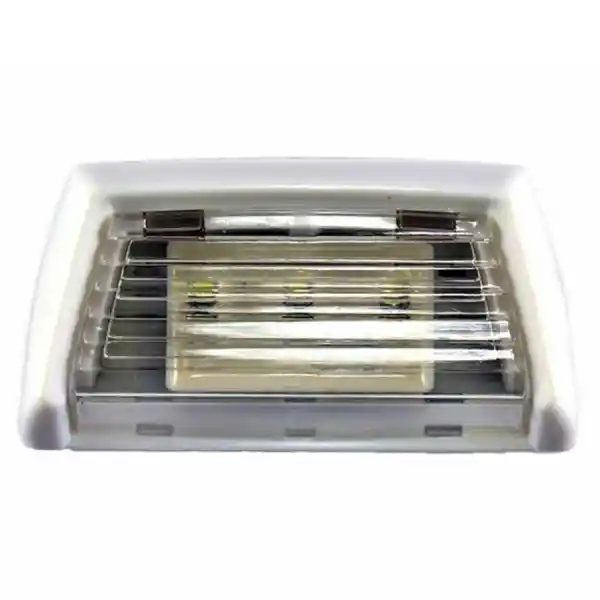 Basamak Lambası, 3 Led, Beyaz Kasa - Mavi