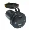 USB + Type-c + Voltmetre 12-24V Şarj Soketi