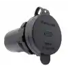 USB + Type-c + Voltmetre 12-24V Şarj Soketi