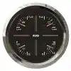 KUS Temiz Su + Pis Su + Gri Su + 12V Voltmetre 4lü Gösterge 111mm - Beyaz