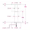 Barka Elektrikli Masa Ayağı. 24V. Tek Kademe - 700mm