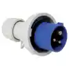 Lalizas Erkek Fiş Güvenlik Halkalı 16A 220-240V Mavi