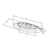 Paslanmaz Çelik Koç Boynuzu 202x73mm