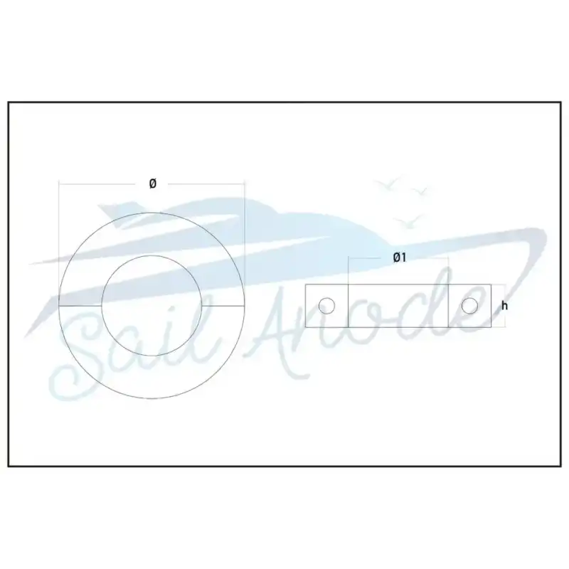 Dar Şaft Tutyalar Çinko Sail Anode 35