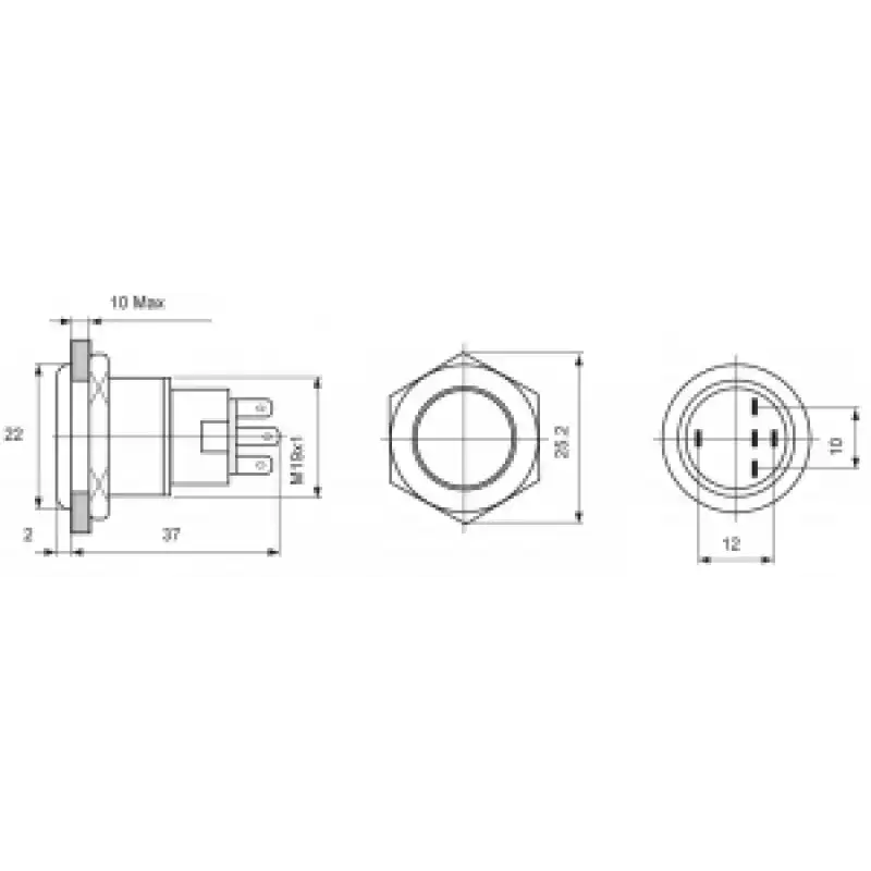 Hella Marine Paslanmaz Çelik, Ledli Switches