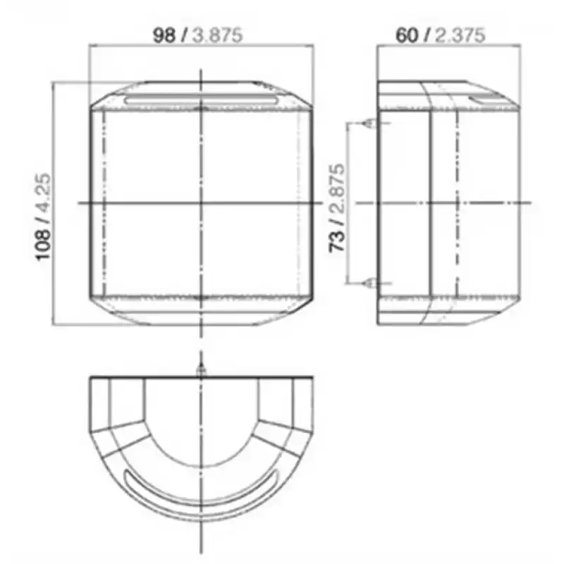 Aqua Signal 43 Serisi Pruva Ledli Seyir Feneri 12/24V Siyah