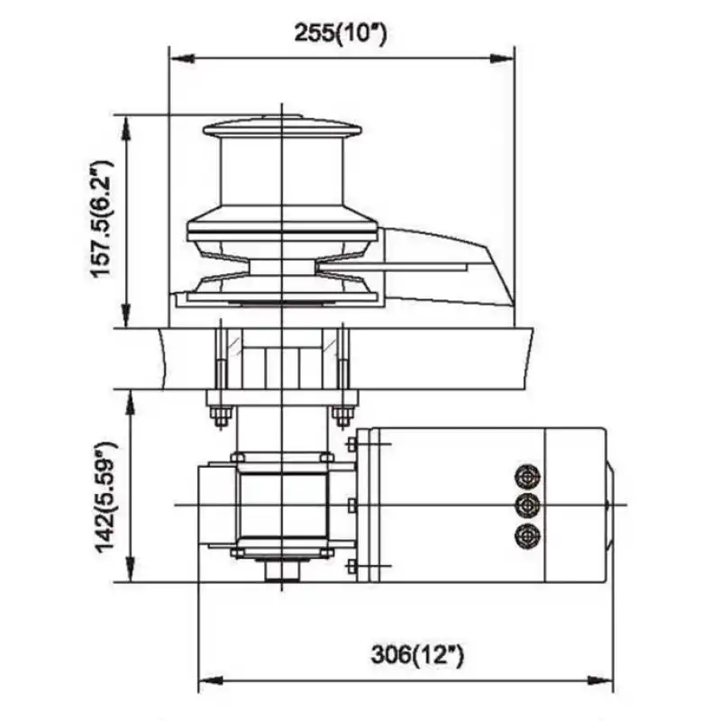 BADA C1512C Tamburlu Irgat 12V 1500W 8mm Halat