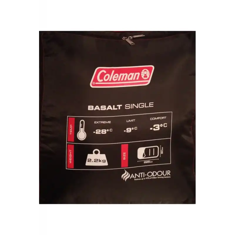 Coleman Basalt Tek Kişilik Uyku Tulumu, Extrem Sıcaklığı -28°C