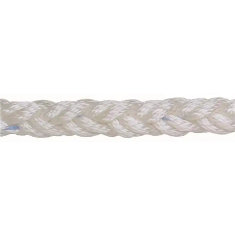 Beyaz polyester 8 kollu halat, 24mm