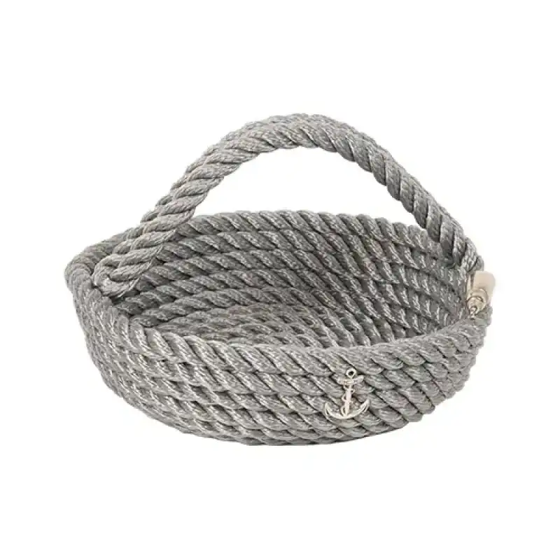 CaptainRA Kulplu Eşya Sepeti (Yuvarlak) Lacivert