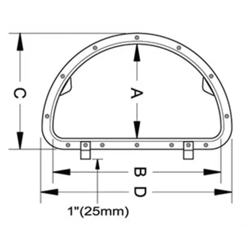 D modern hatch 495mm