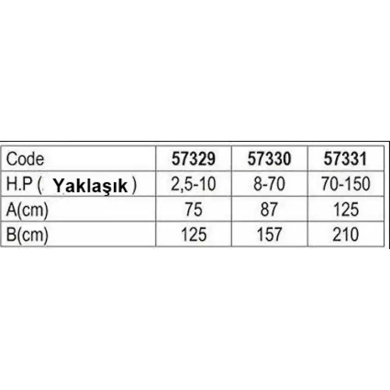 Tüm Gövde İçin Motor Kılıfları - Size 1