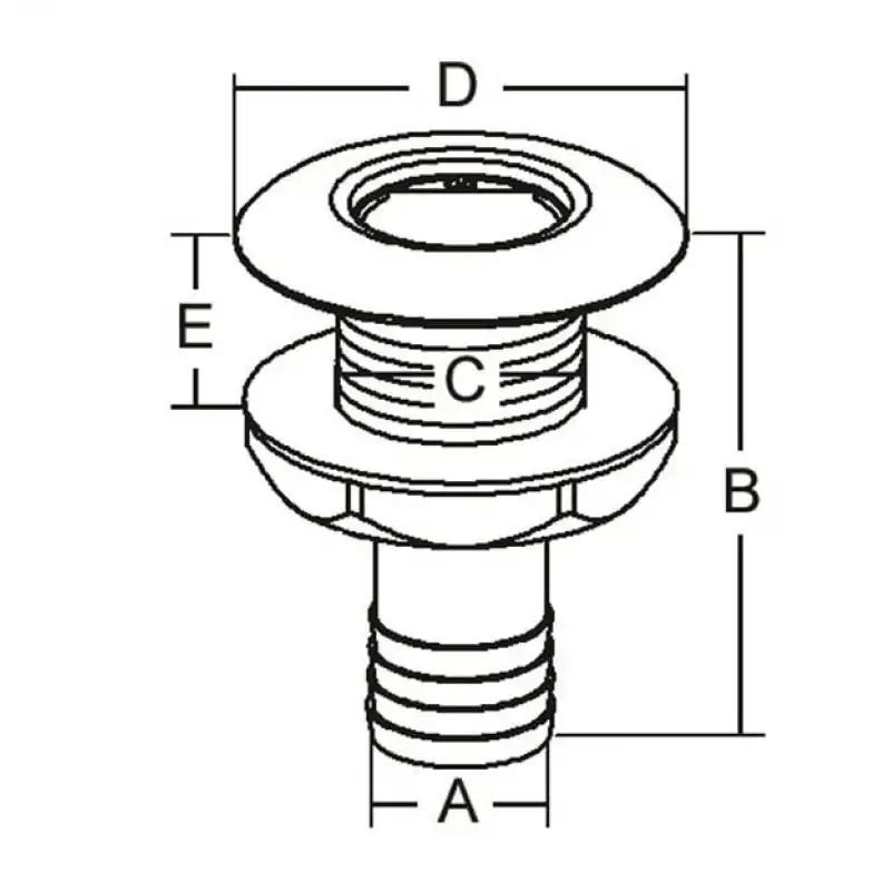 Firar. 29 mm. AISI 316 paslanmaz çelik.