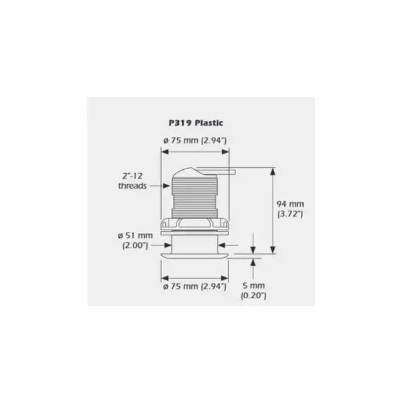 Garmin Airmar P319 Plastik Gömme Balık Bulucu Aynası