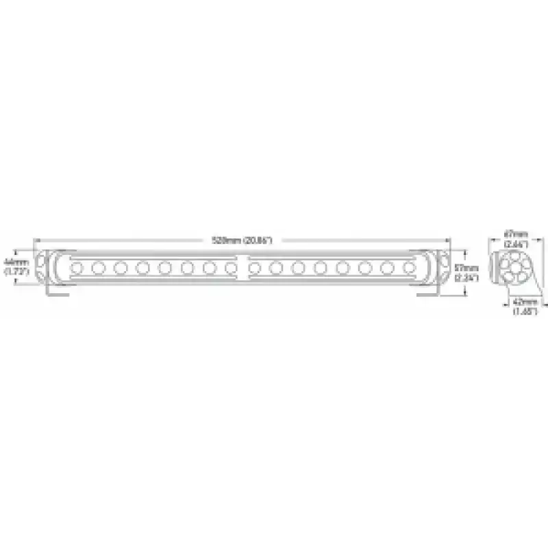 Hella Marine Sea Hawk-470 Kenar Aydınlatmalı Işık Barı