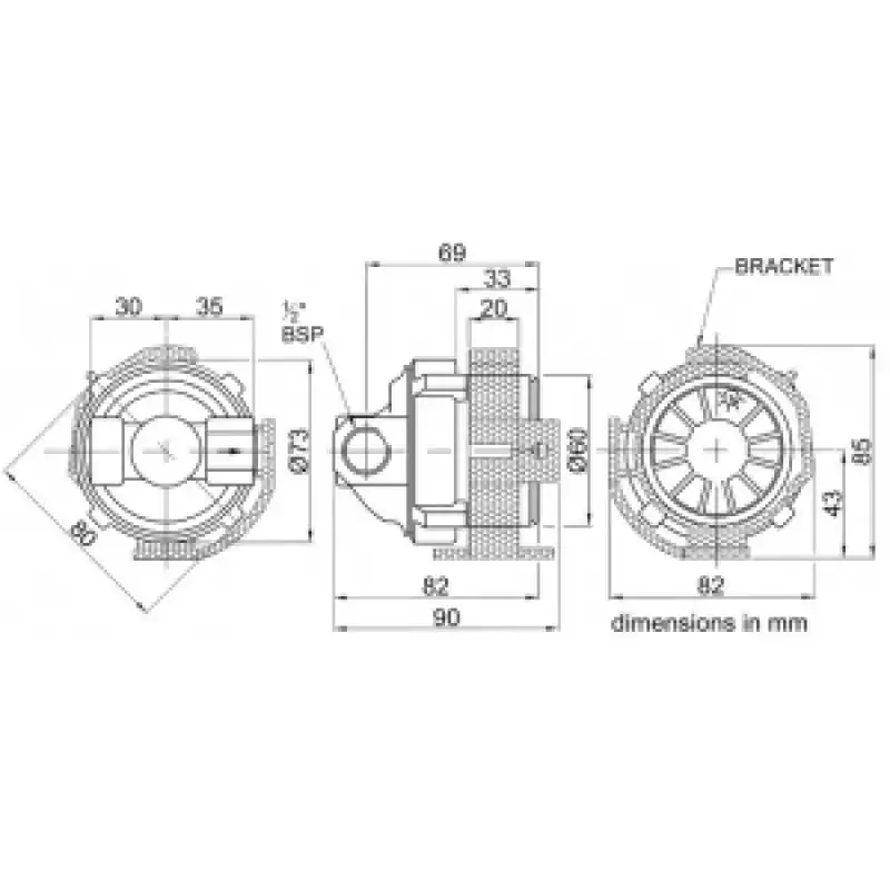 Jabsco 59520-0000 Manyetik Tahrikli Sirkülasyon Pompası