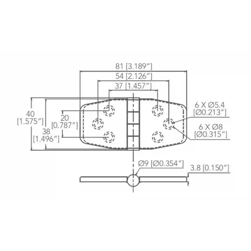 Kapaklı Menteşe 40X81mm