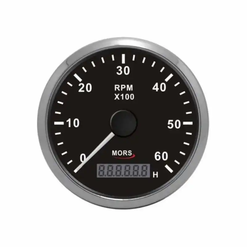 MORS Devir Göstergesi ve Motor Saati 6000RPM - Siyah