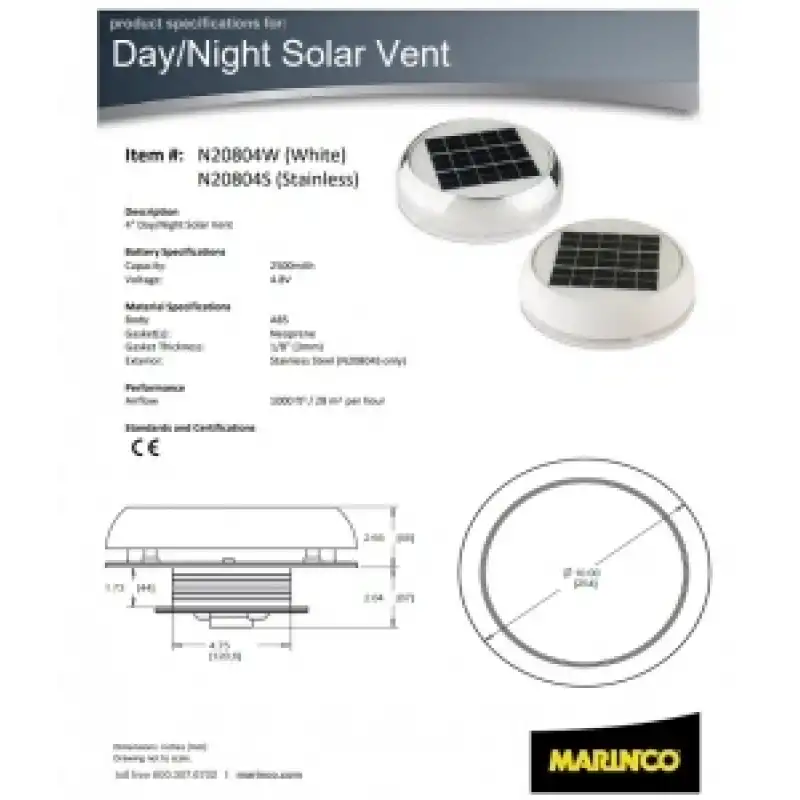 Nicro Day&night Solar Havalandırma