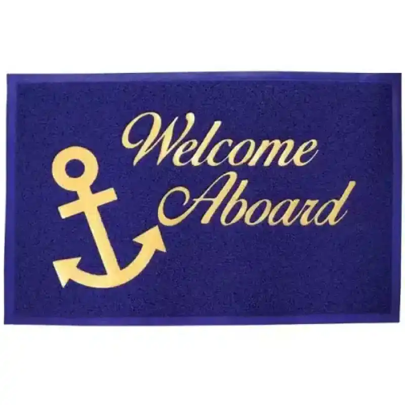 WelcomeMat,Destek Yüzlü,Pvc Mavi 40 X 60Cm