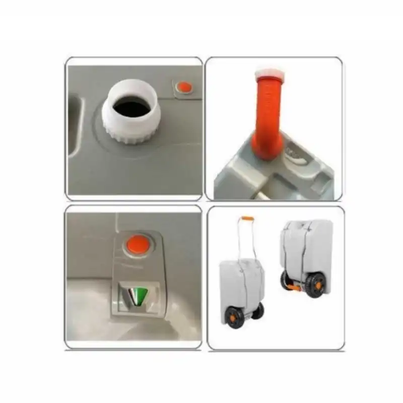 Porvaletti Portatif Tekerlekli Su Tankı 25L, Göstergeli