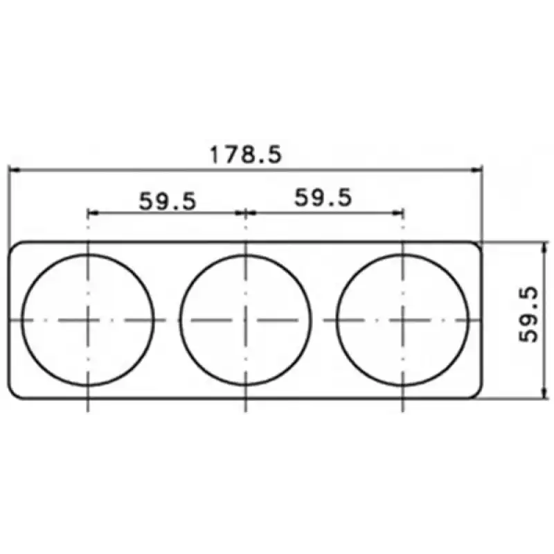 Priz montaj braketleri GRİ 3 LÜ 59,5X178,5MM