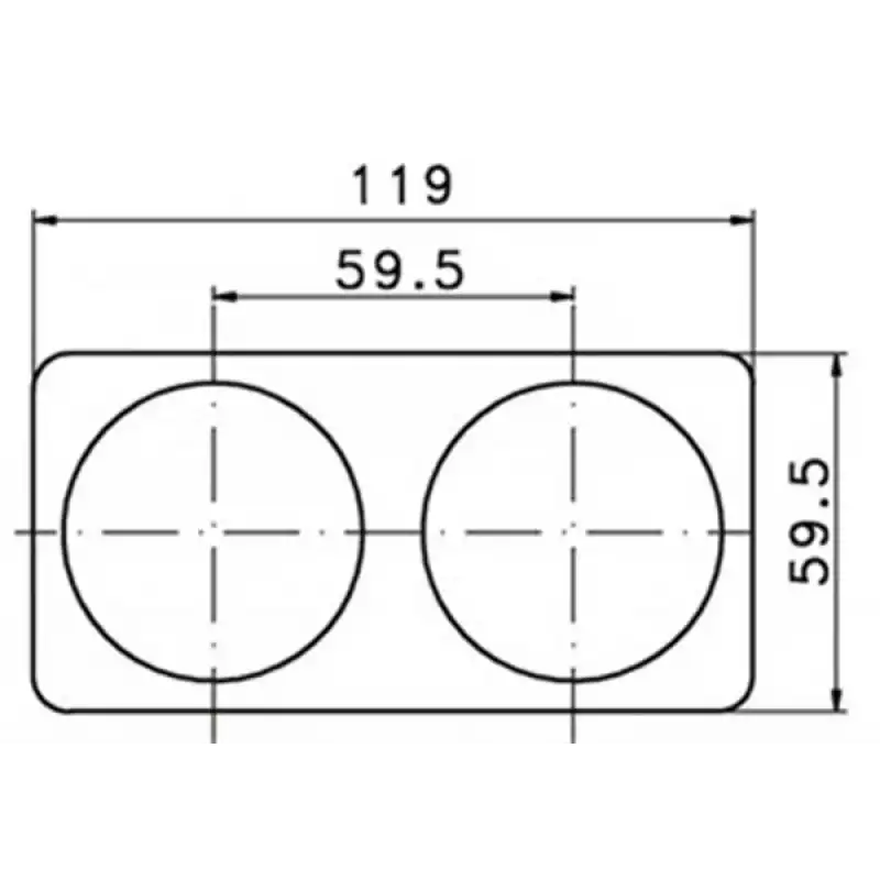 Priz montaj braketleri GRİ 3 LÜ 59,5X178,5MM
