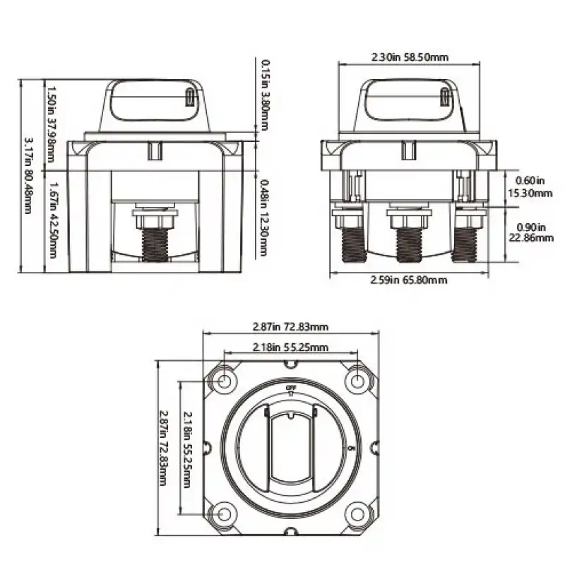 Seaflo Akü Şalteri 12-24V Çift Devreli 300 Amp