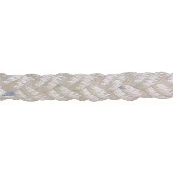 Beyaz polyester 8 kollu halat, 22mm