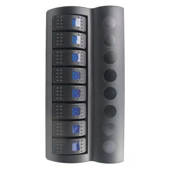 BFY Marin Otomatik Sigortalı Switch Panel, 8 Anahtar, Mavi