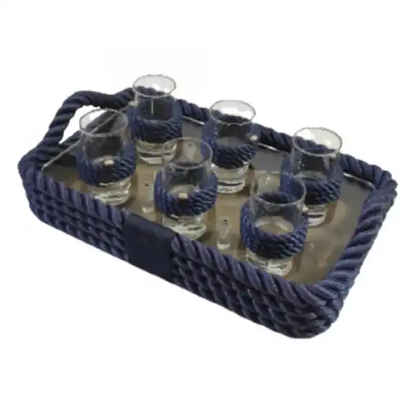 CaptainRA Shot Bardaklı Tepsi Lacivert