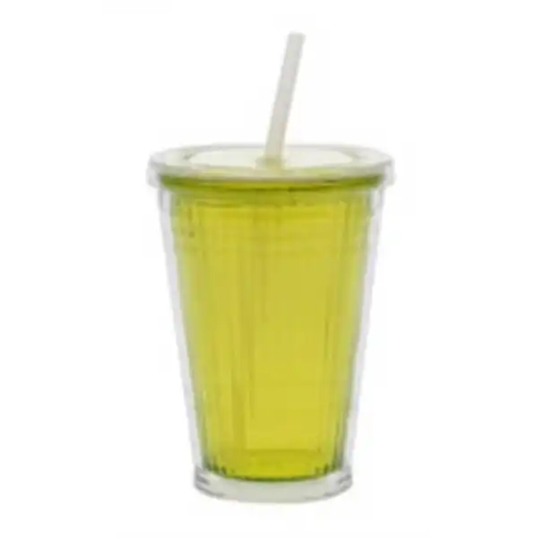 Gimex büyük bardak, pipetli limon yeşili