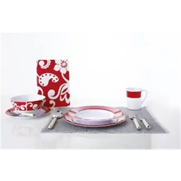 High-Line Sierra Red, 20 parça melamin yemek takımı