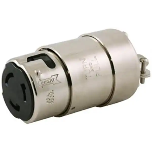 Hubbell 220V paslanmaz çelik marin fiş