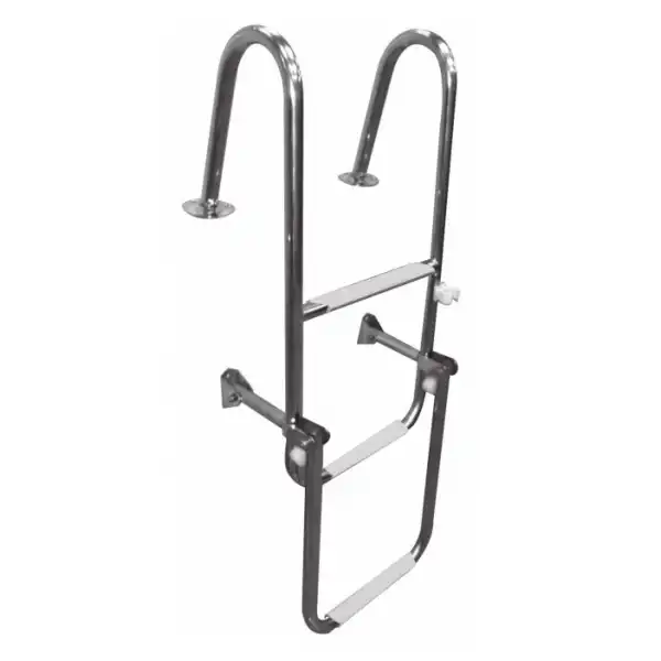Katlanabilir Krom Tekne Merdiveni 3 Basamaklı 30X80cm