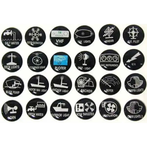 Kontrol Panelleri İçin Yapışkanlı Çıkartma 24 Ad.S