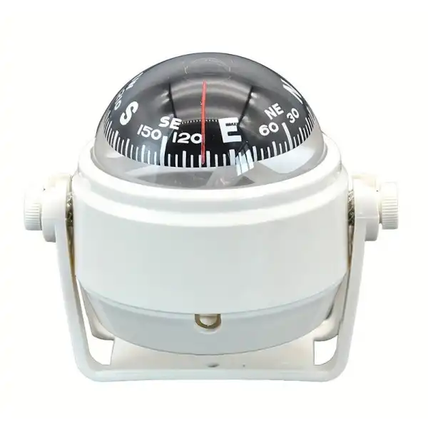 Tekne İçin Marin Küçük Pusula, Ayaklı, Beyaz