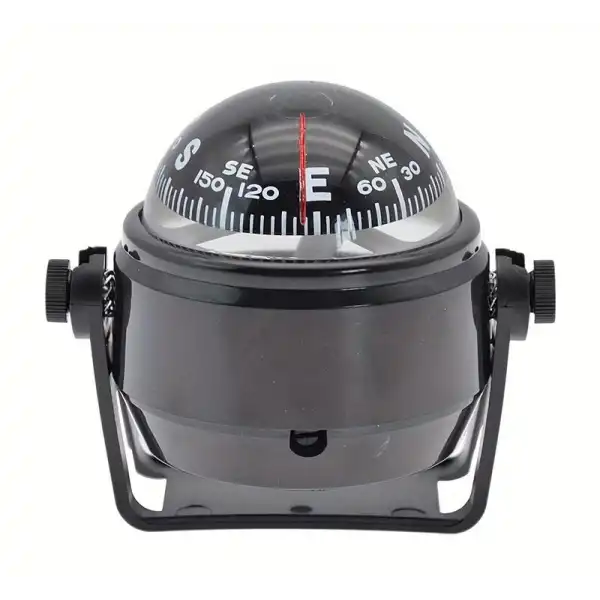 Tekne İçin Marin Küçük Pusula, Ayaklı, Siyah