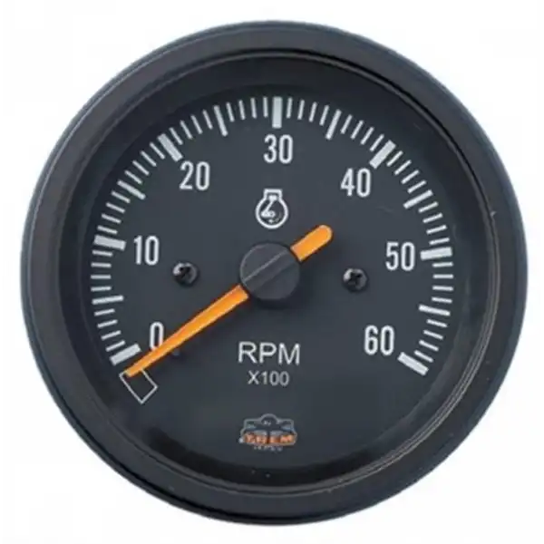 Trem motor devir göstergesi 12v siyah